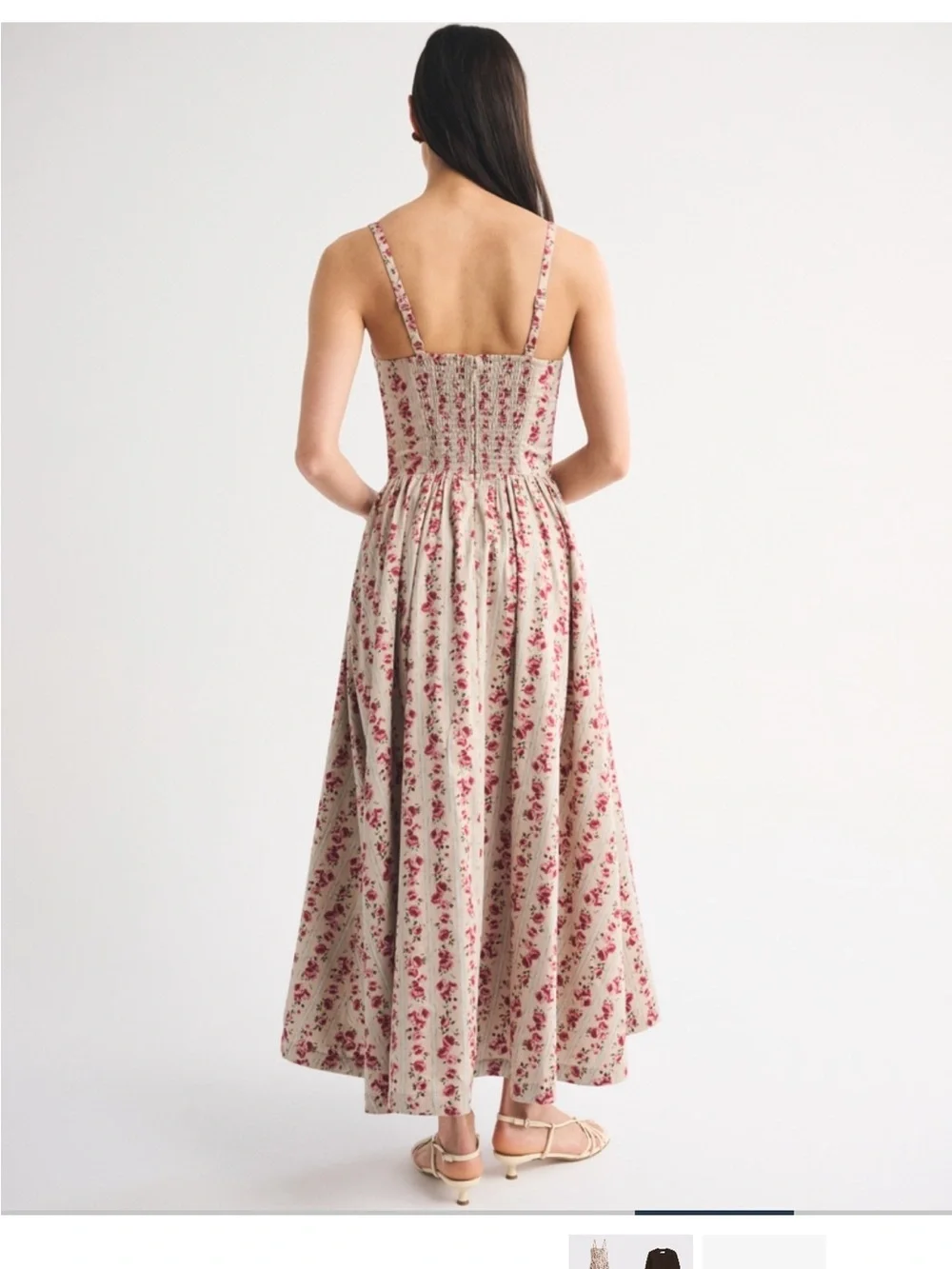 Abercrombie & Fitch Dipped Waist Maxi Dress Floral